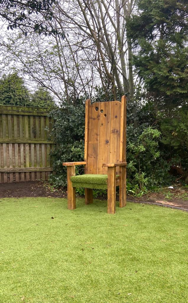 image of a story telling chair for school playgrounds