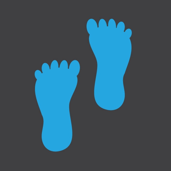 Footprints playground marking design