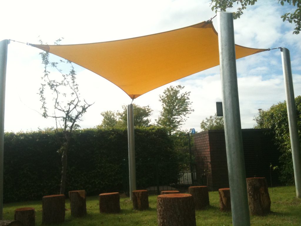 Yellow Square Sail Shade