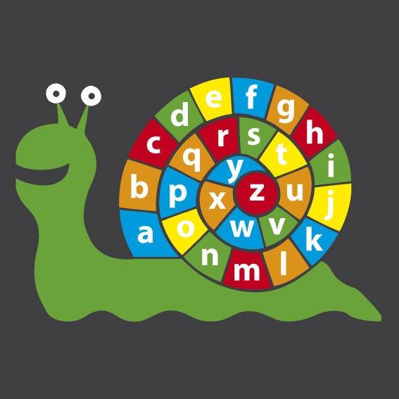 image of letter snail playground markings for schools