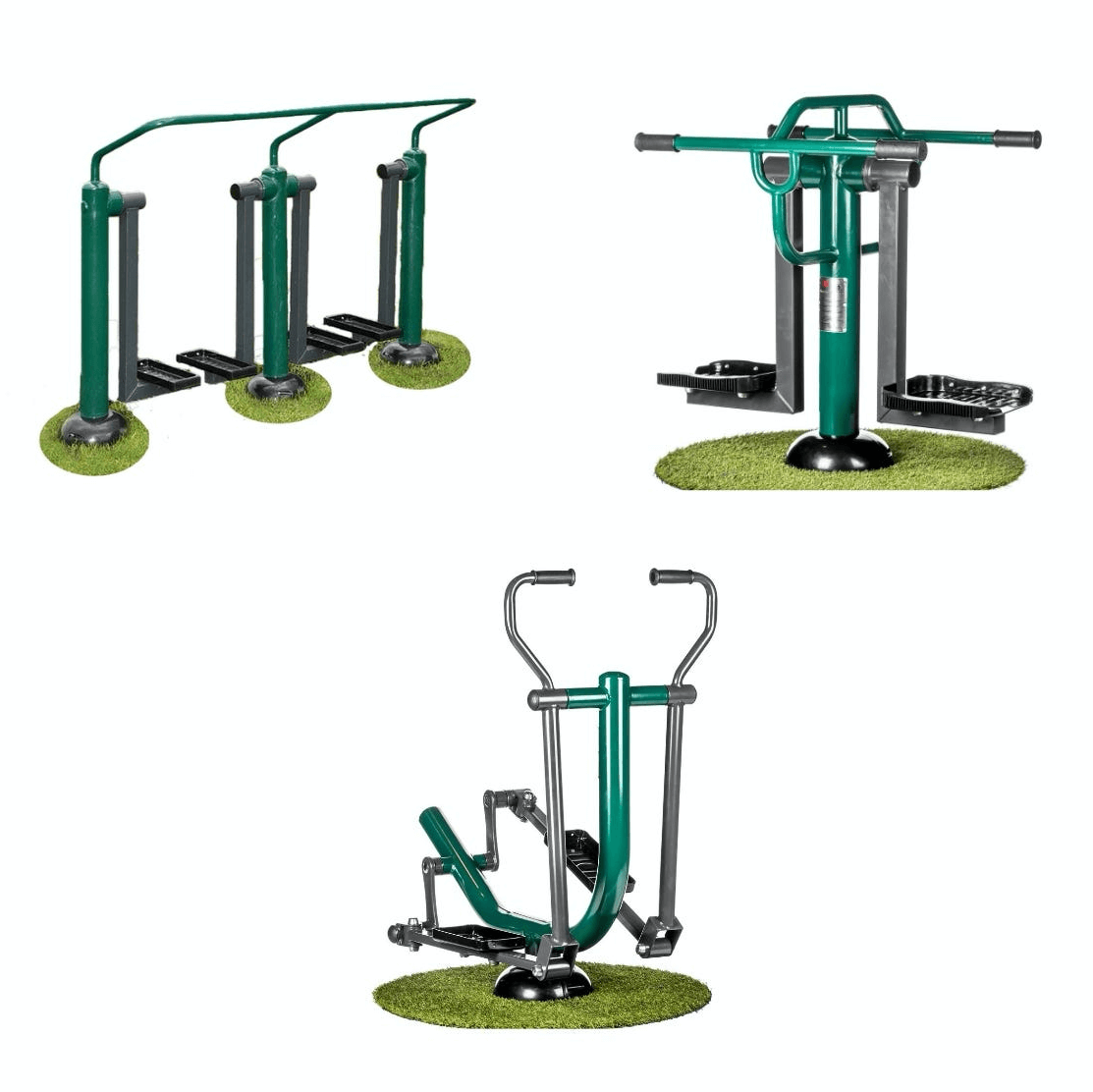 Outdoor fitness equipment for kids, 3 pieces of equipment in gym package