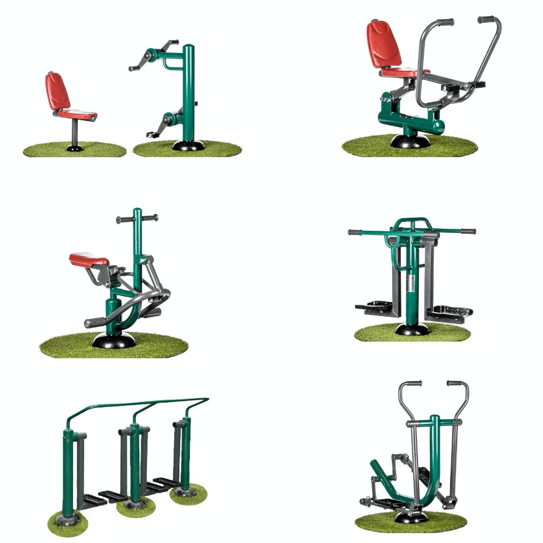 Outdoor fitness equipment for kids, 6 pieces of equipment in gym package