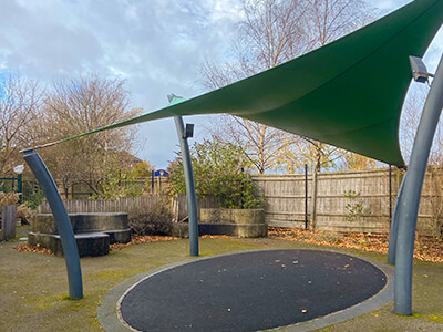 Green Triangular Playground Sail Shade