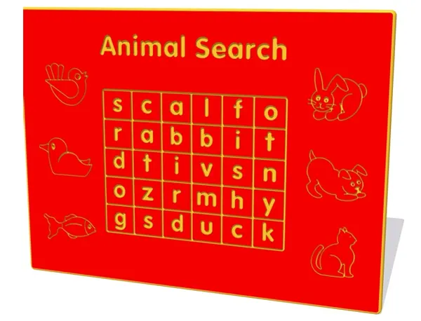 Animal wordsearch educational play panel