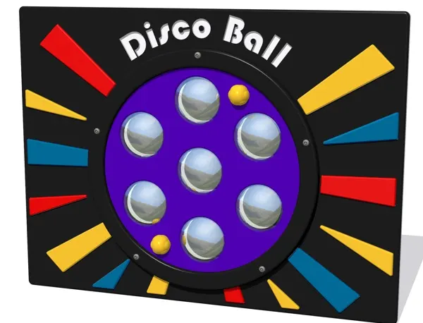 Disco ball mirror fun play panel