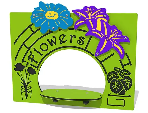 Flower shop themed play panel for child role play