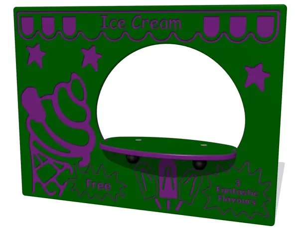 Ice cream shop themed play panel for child role play