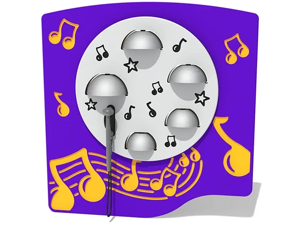 Musical panel with 5 bells