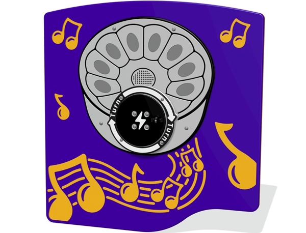 Rotogen Musical Play Panel with percussion interactive rotating play element