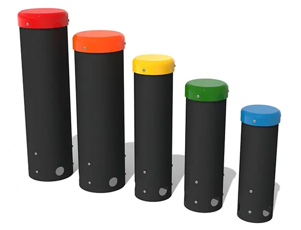 Eco-Music play equipment colourful percussion cylinders