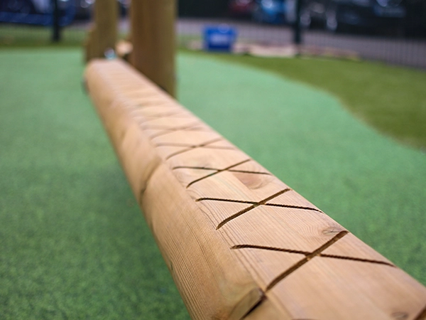 Wooden balance beam