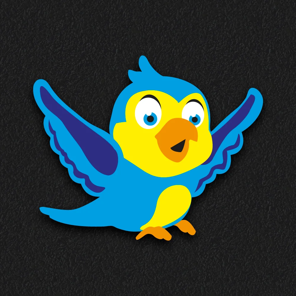 Blue Bird playground marking character design