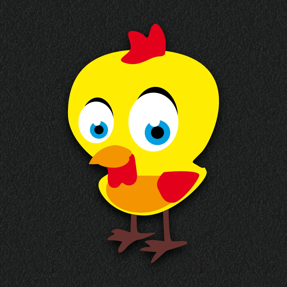 Yellow bird playground marking character design