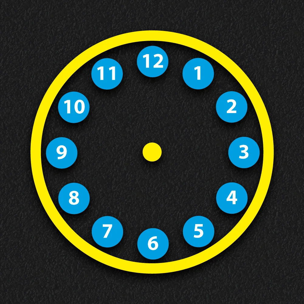 Playground Markings | Educational | 12 Hour Clock Clock playground markings for schools