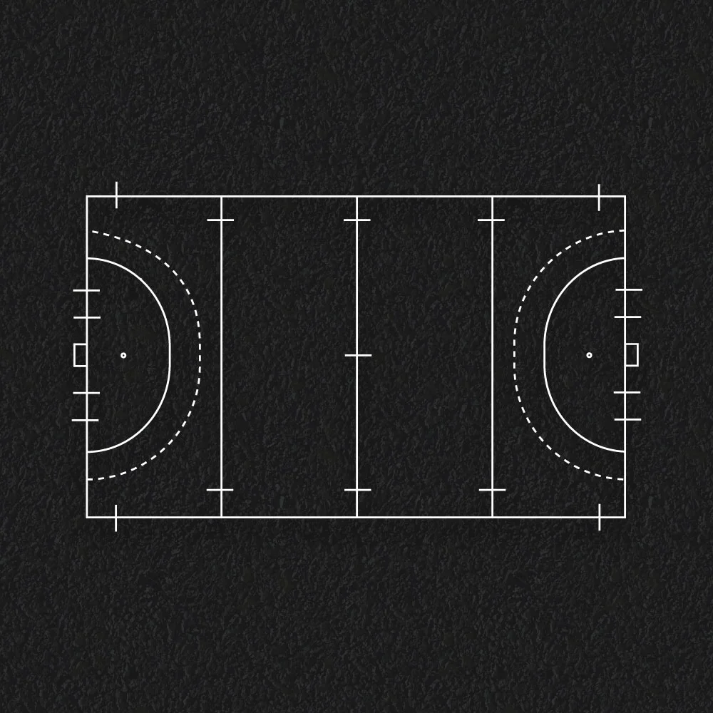 Hockey court playground markings