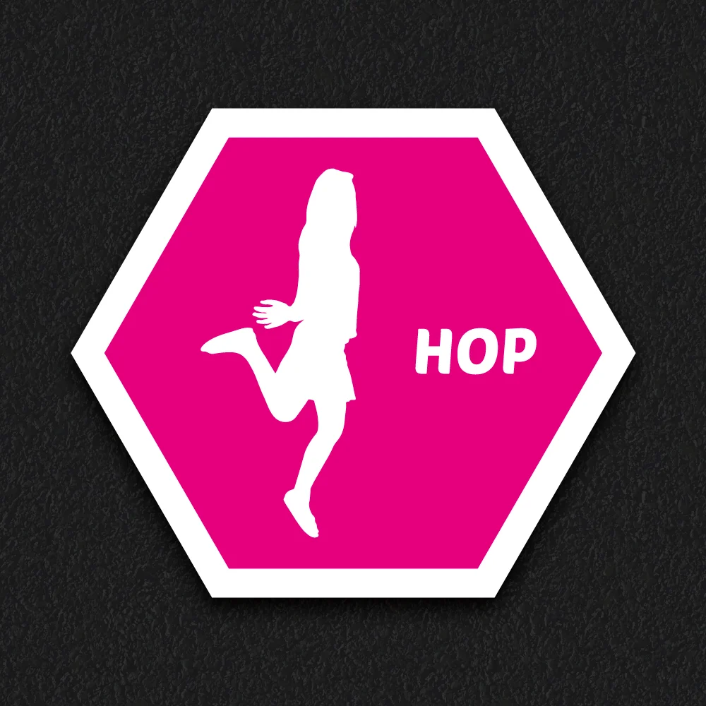Hop zone playground marking