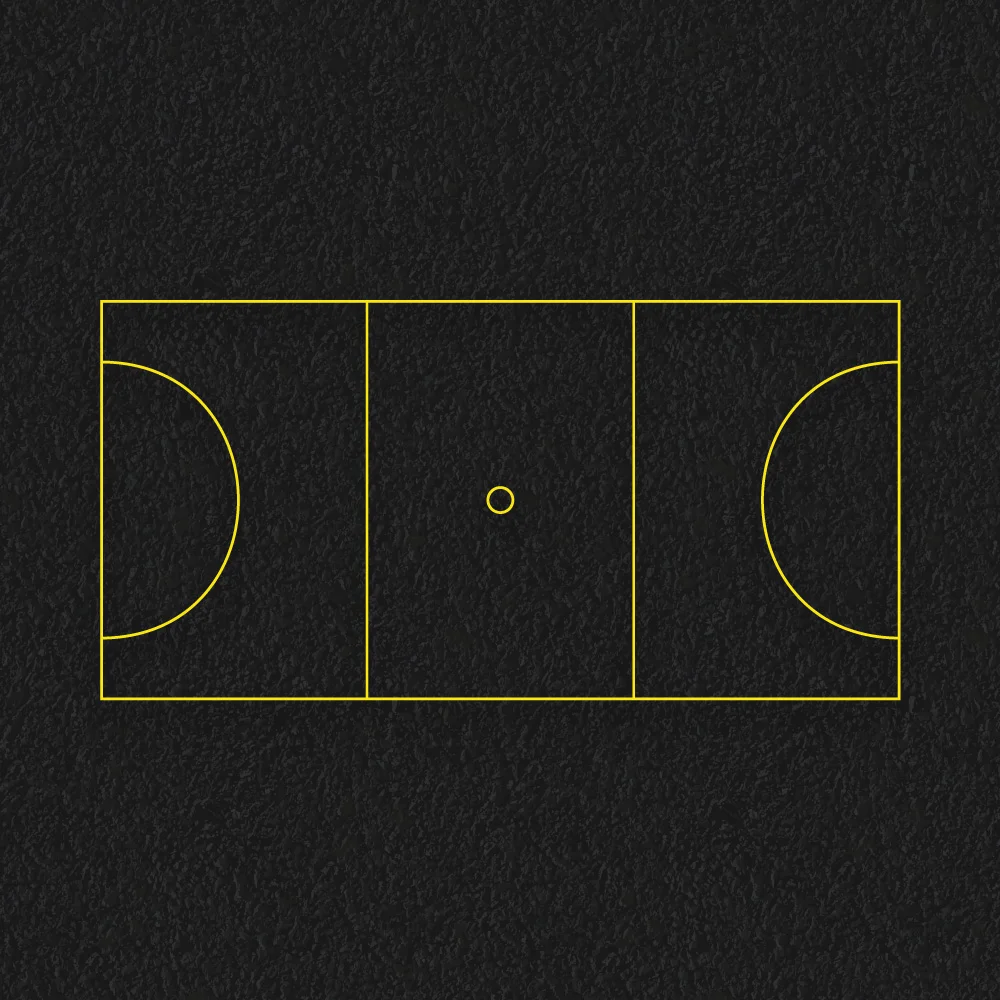 Netball court playground markings