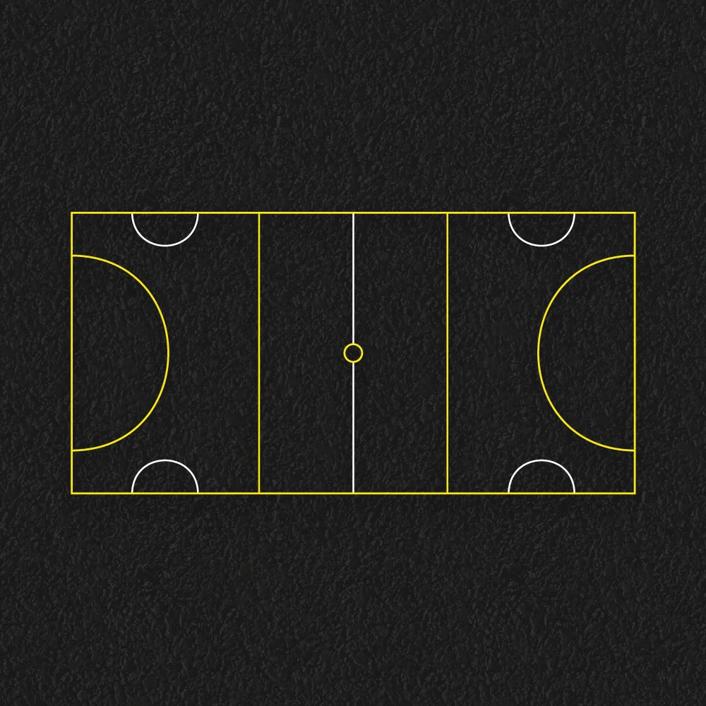 Netball court playground markings
