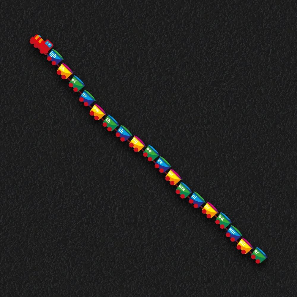 Playground Markings | Educational | Phonics Train Train playground line markings with common phonics segments