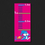 Long jump playground markings for kids, with rabbit design