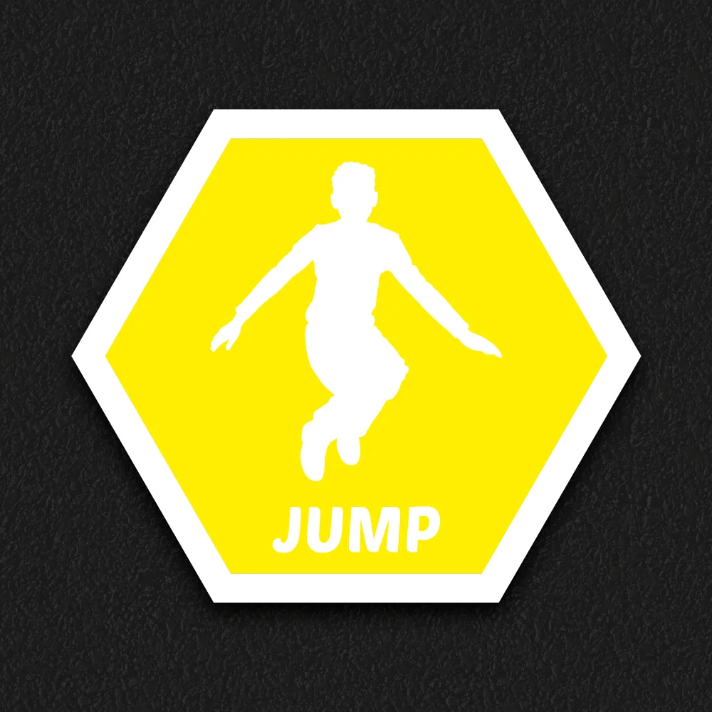 Jump zone playground marking