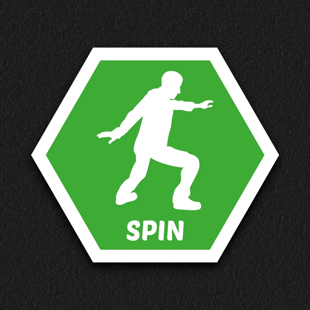 Spin zone playground marking