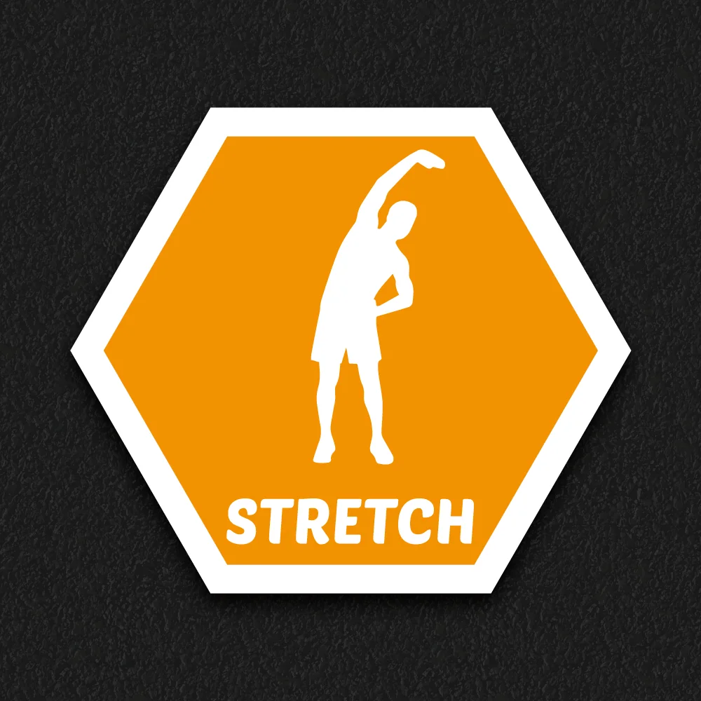 Stretch zone playground marking