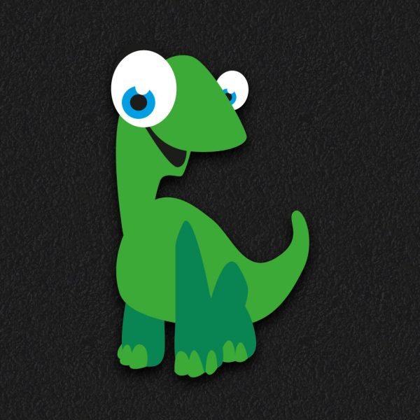 Green dinosaur playground marking character design
