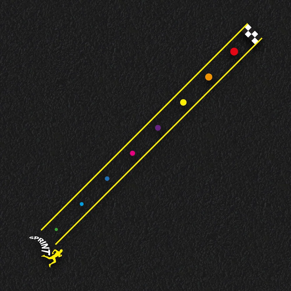 Spring zone line track playground marking