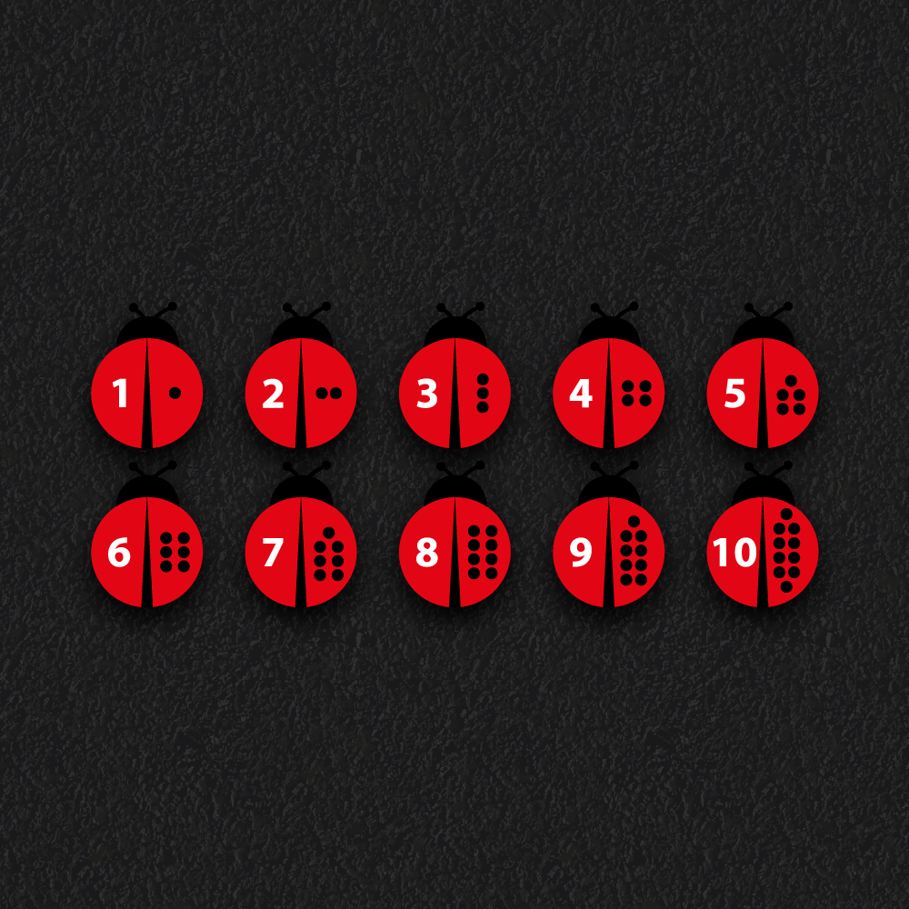 1-10 Number squares playground markings