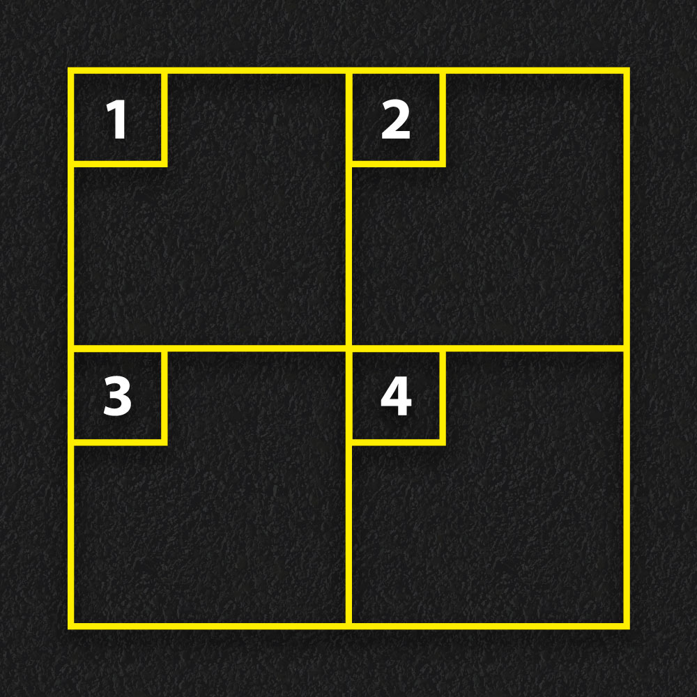 4 square games markings for playground games