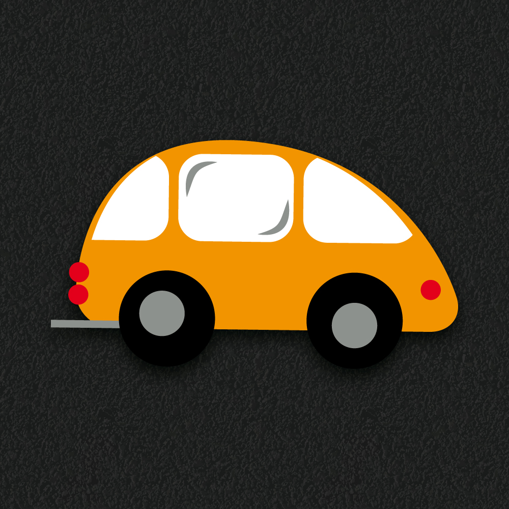 Playground Markings | Roadways | Car (orange) Orange car playground markings