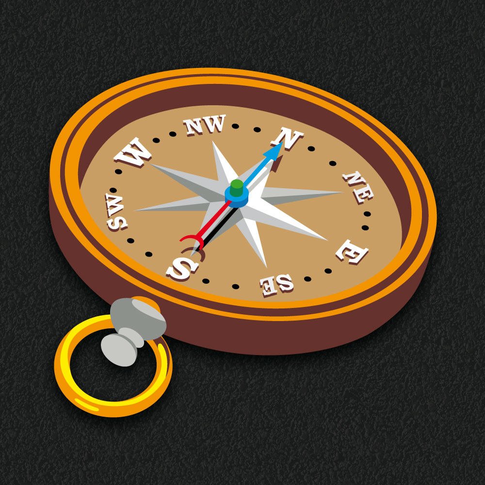 3D Games markings detailed compass design