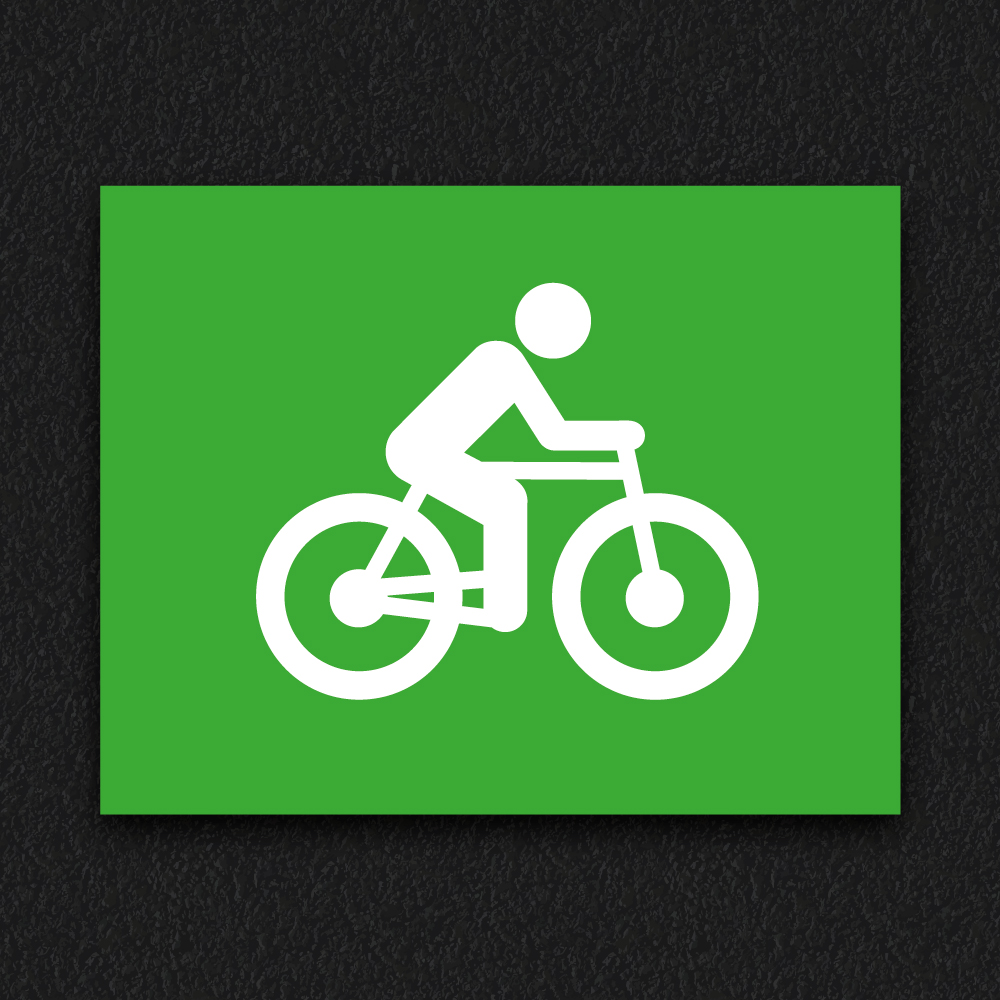 Playground Markings | Roadways | Cycle Sign Cycle sign roadway playground markings