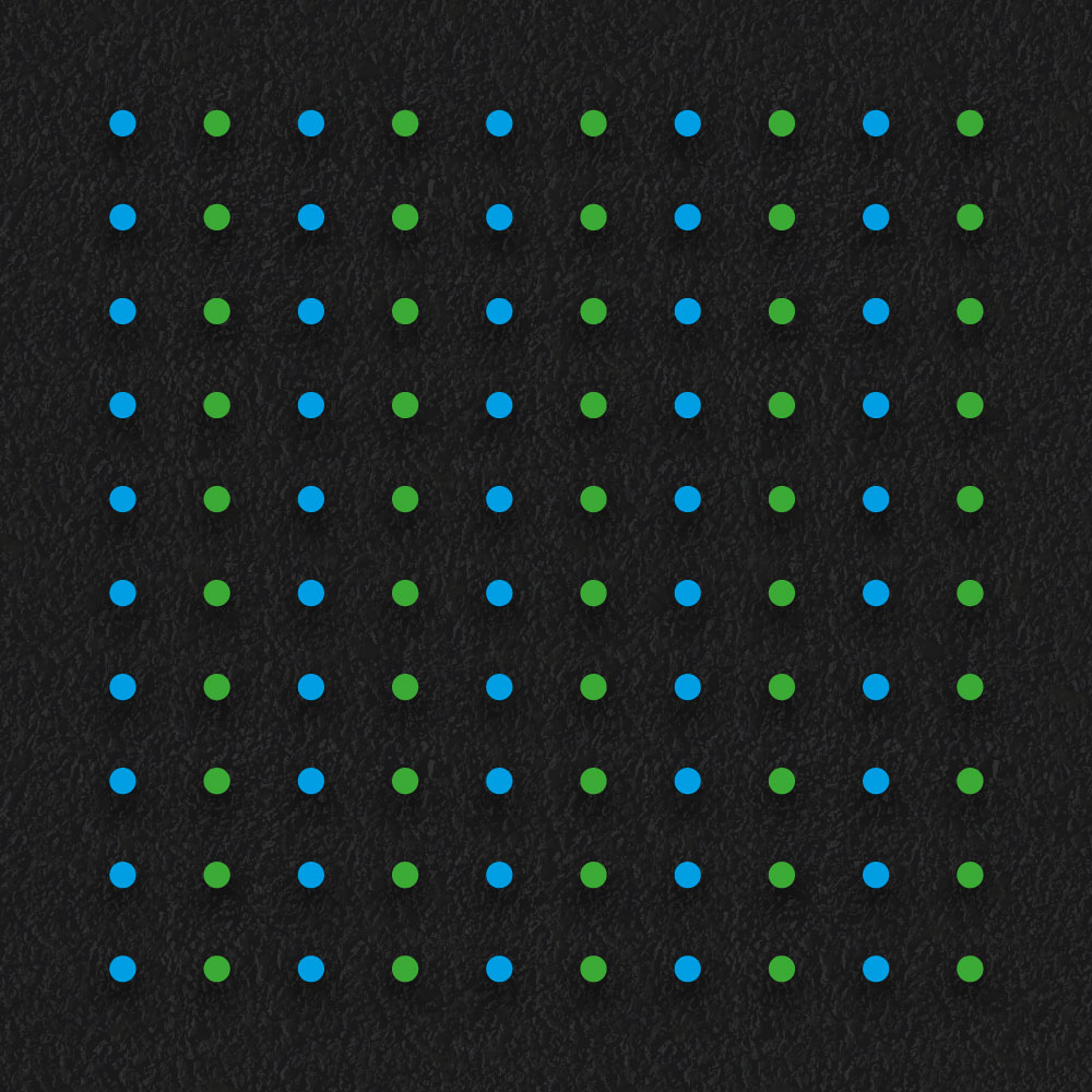 Blue and Green dot playground markings for graph plotting