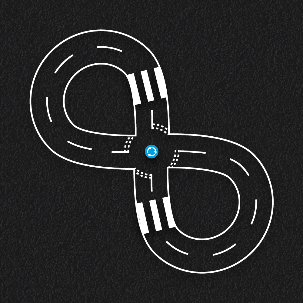 Playground Markings | Roadways | Figure 8 Roadway Figure 8 Roadway playground markings