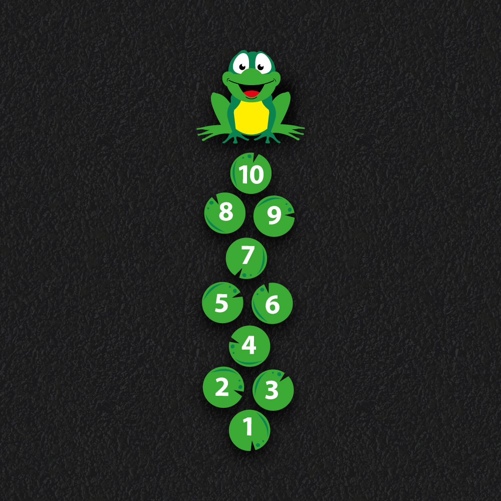 Frog design hop-scotch