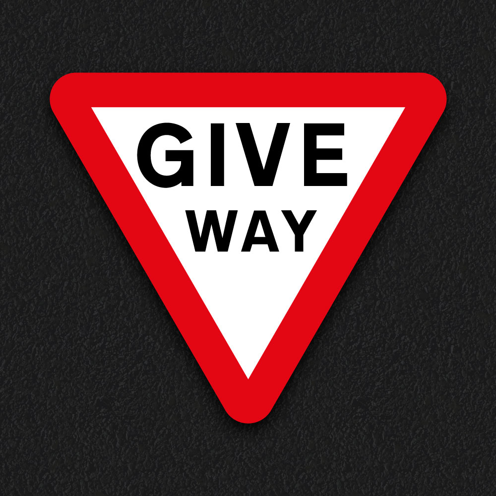 Playground Markings | Roadways | Give Way Sign Give Way sign playground markings for playground roadway