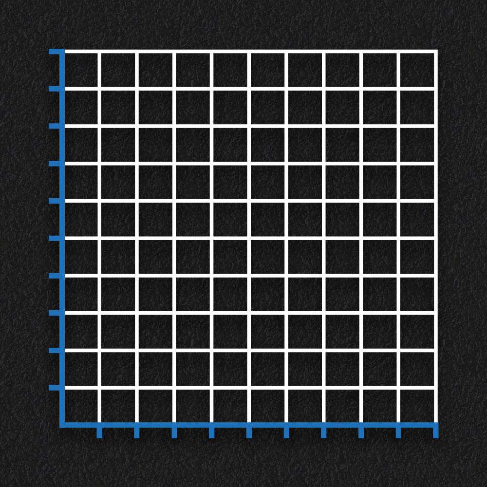 White grid playground markings for graph plotting