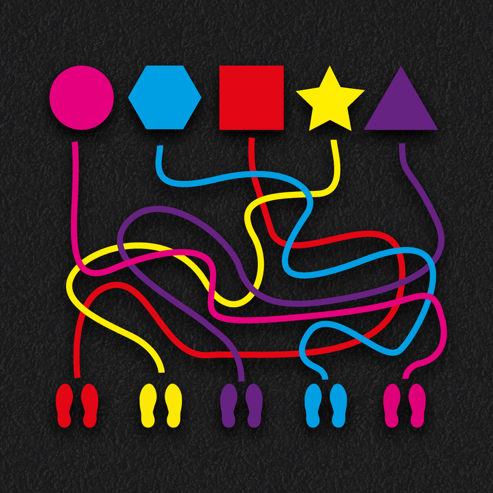 Maze markings playground shape tangle make markings