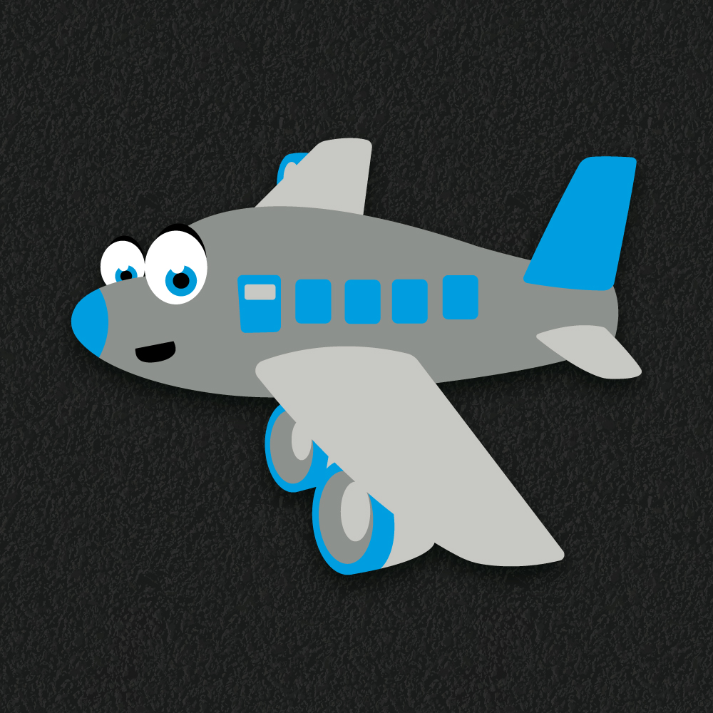 Playground Markings | Roadways | Plane Plane character playground marking