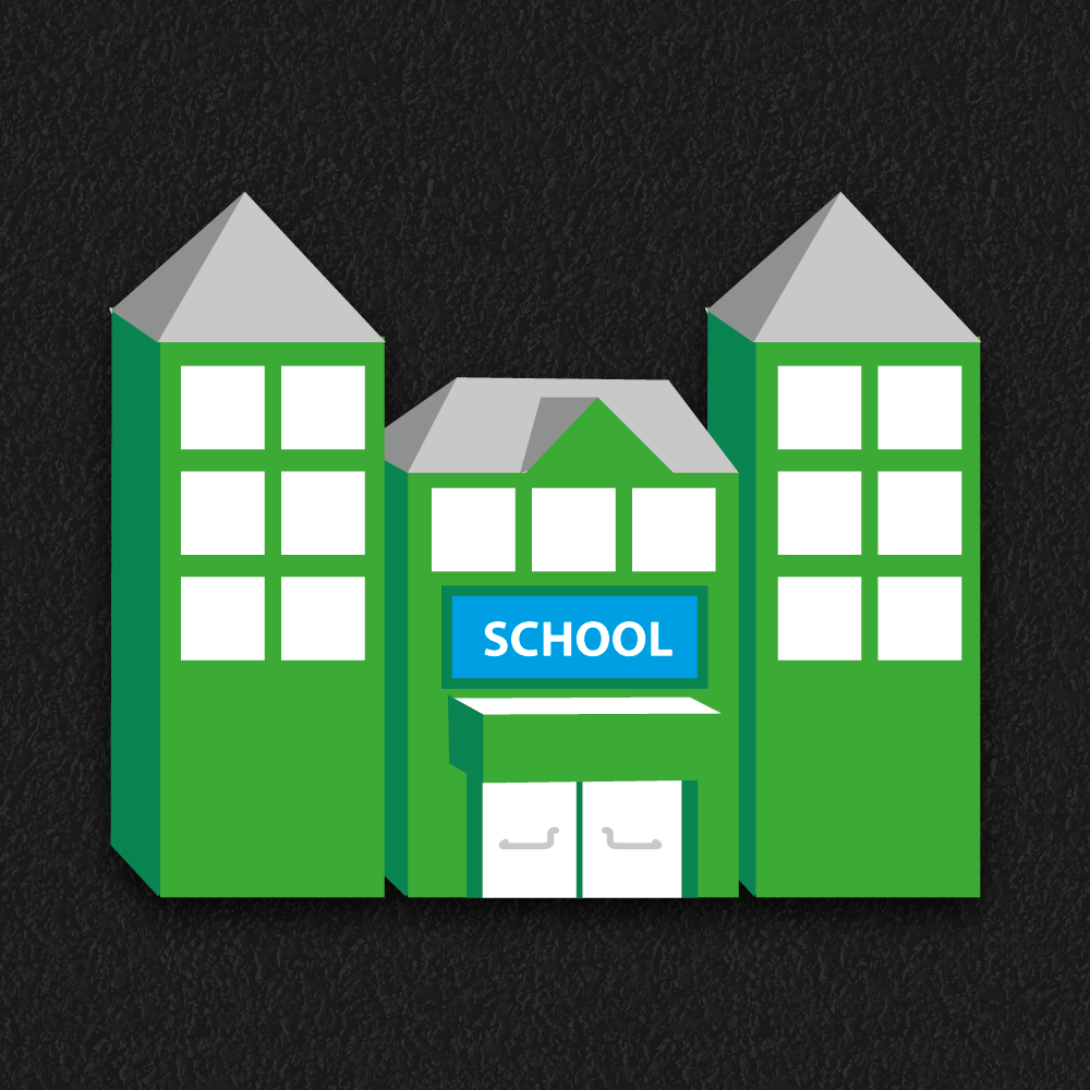Playground Markings | Roadways | School School building design for playground marking roadway