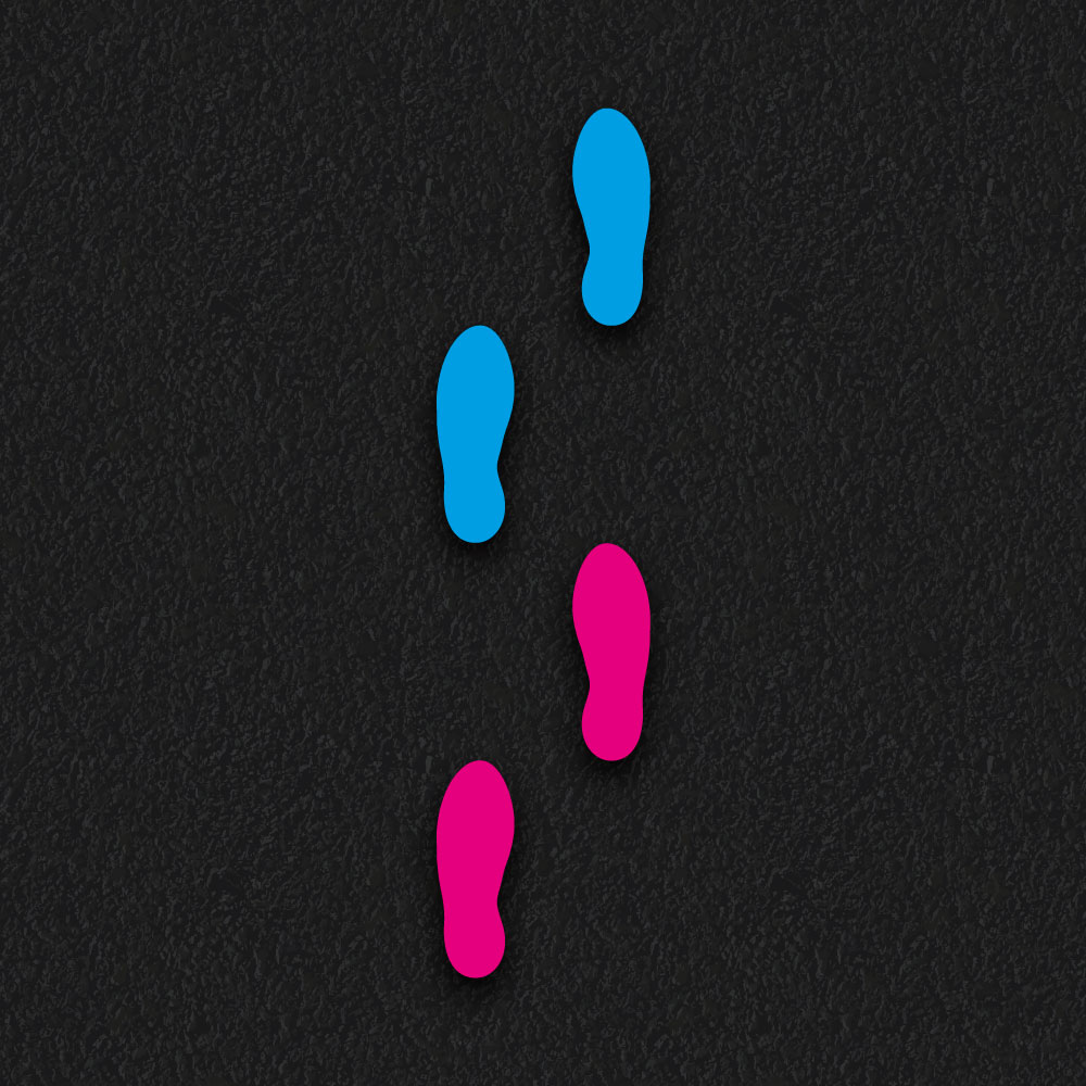 Playground Markings | Shapes & Prints | Shoe Prints Rainbow shoe print playground markings