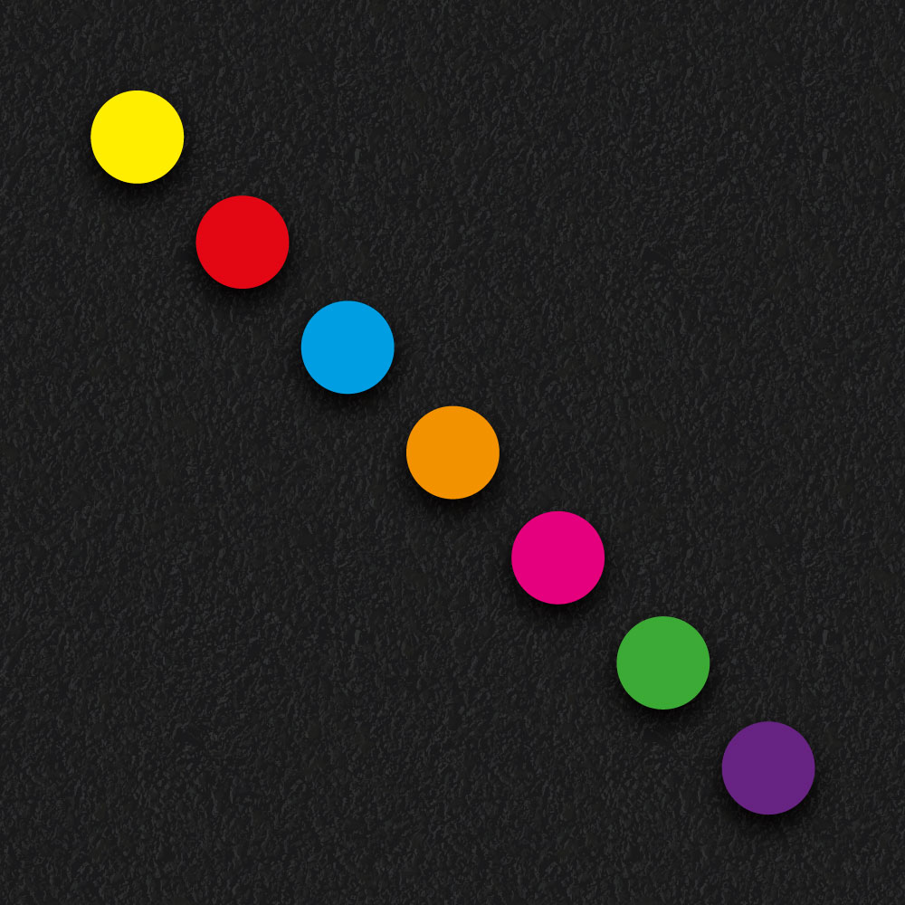 Playground Markings | Shapes & Prints | Spots Rainbow line of spots playground markings