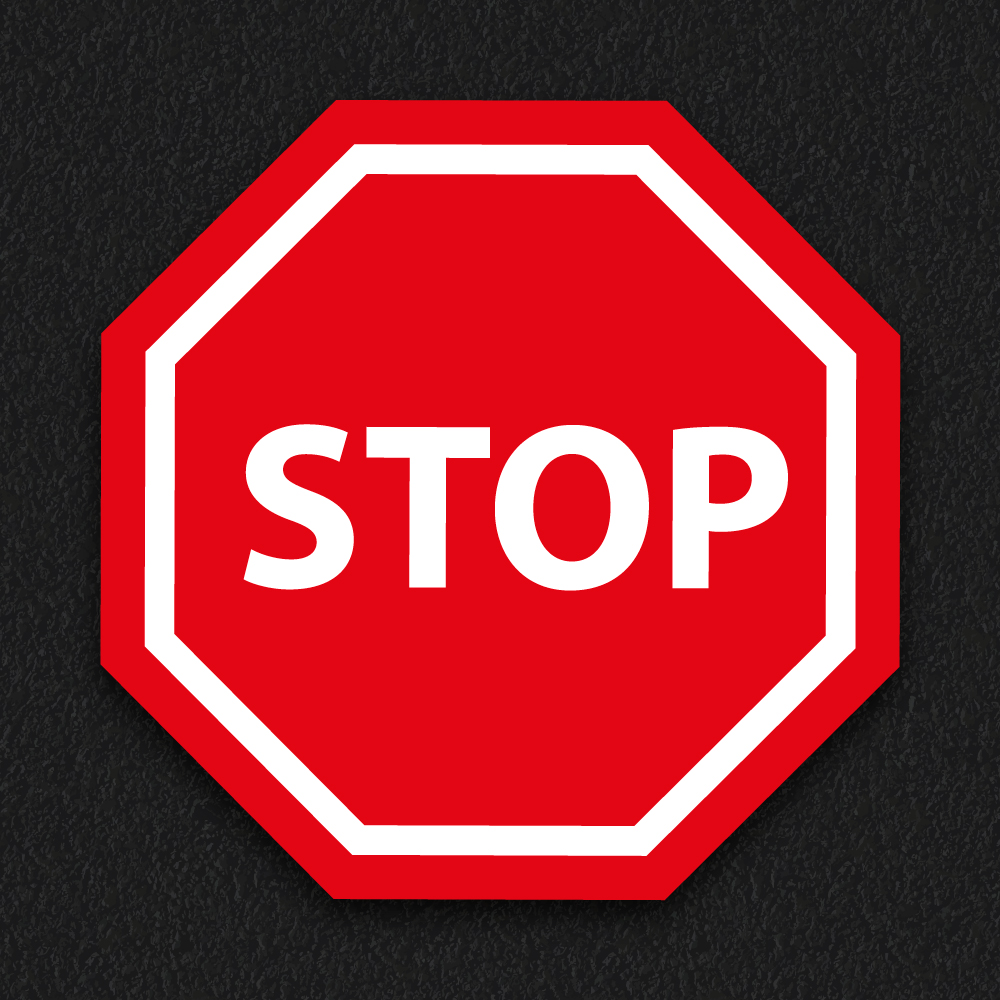 Playground Markings | Roadways | Stop-Sign Red Stop Sign for roadway playground marking design