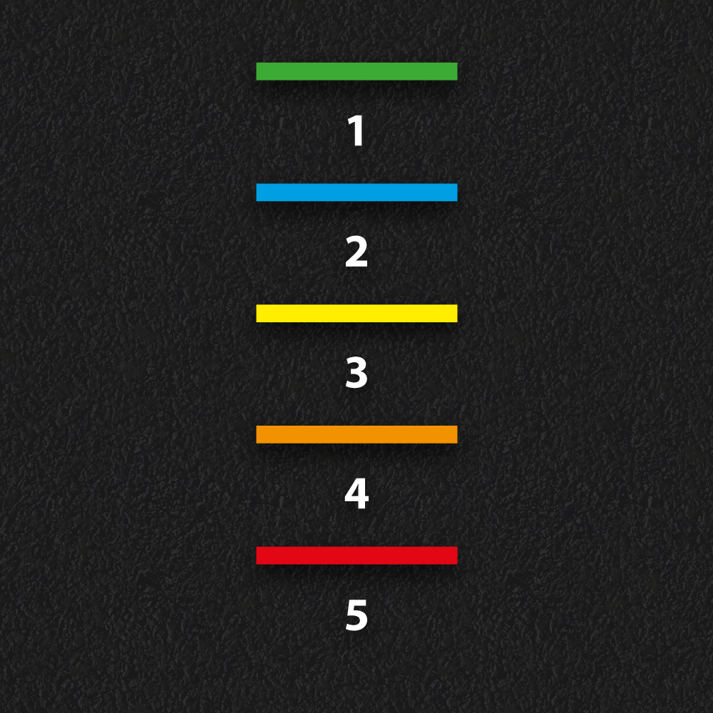 Rainbow target lines for playground markings