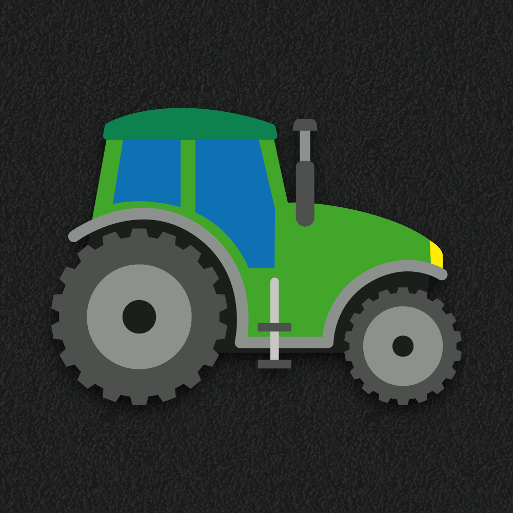 Playground Markings | Roadways | Tractor Green tractor playground marking