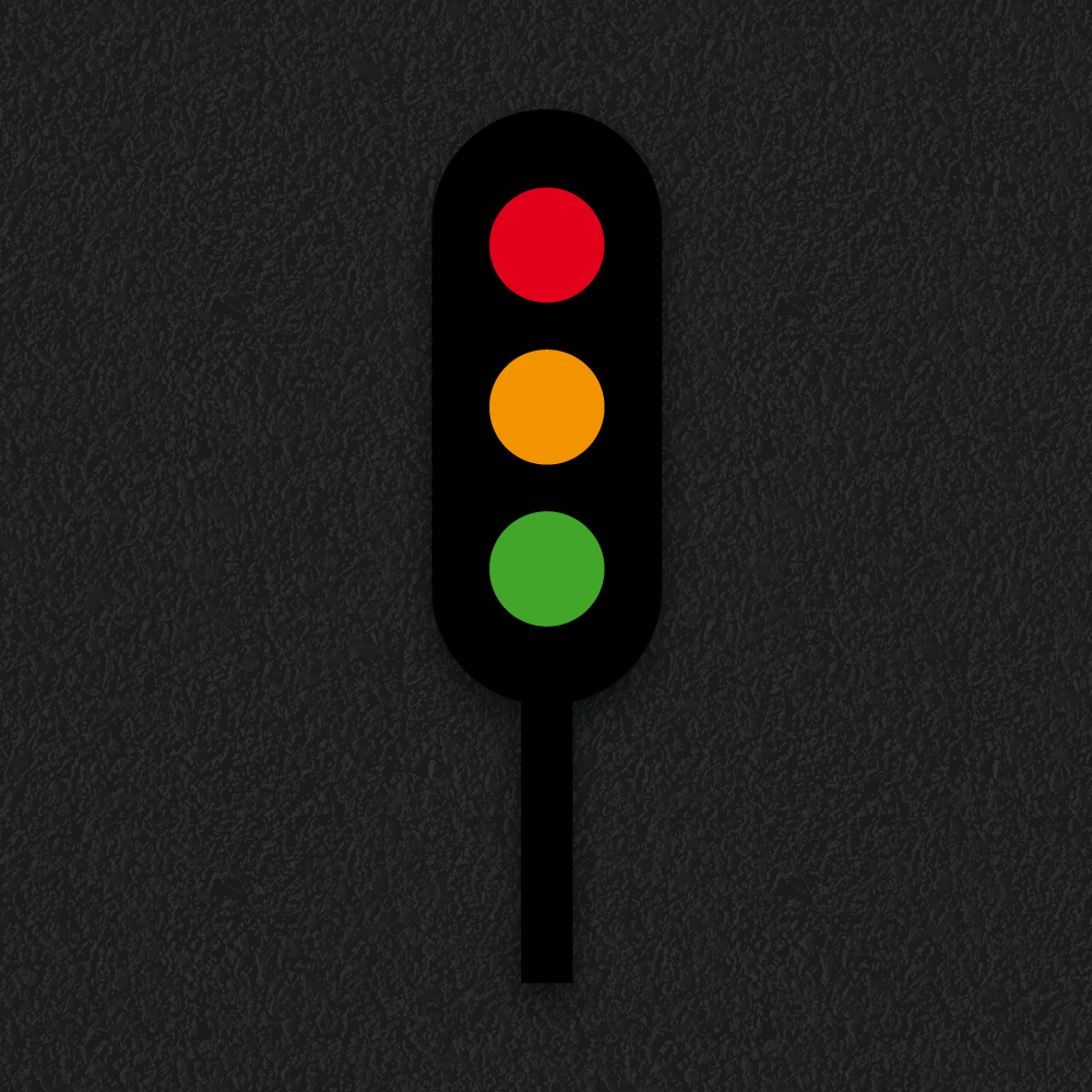 Playground Markings | Roadways | Traffic Lights Traffic light dots for roadway markings on playgrounds
