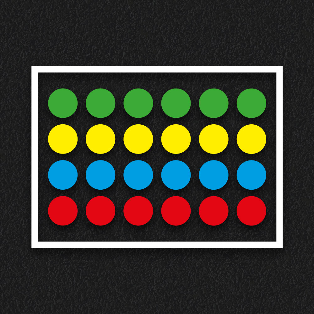 Twister playground game flooring markings