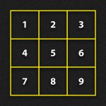 1-9 number grid playground markings